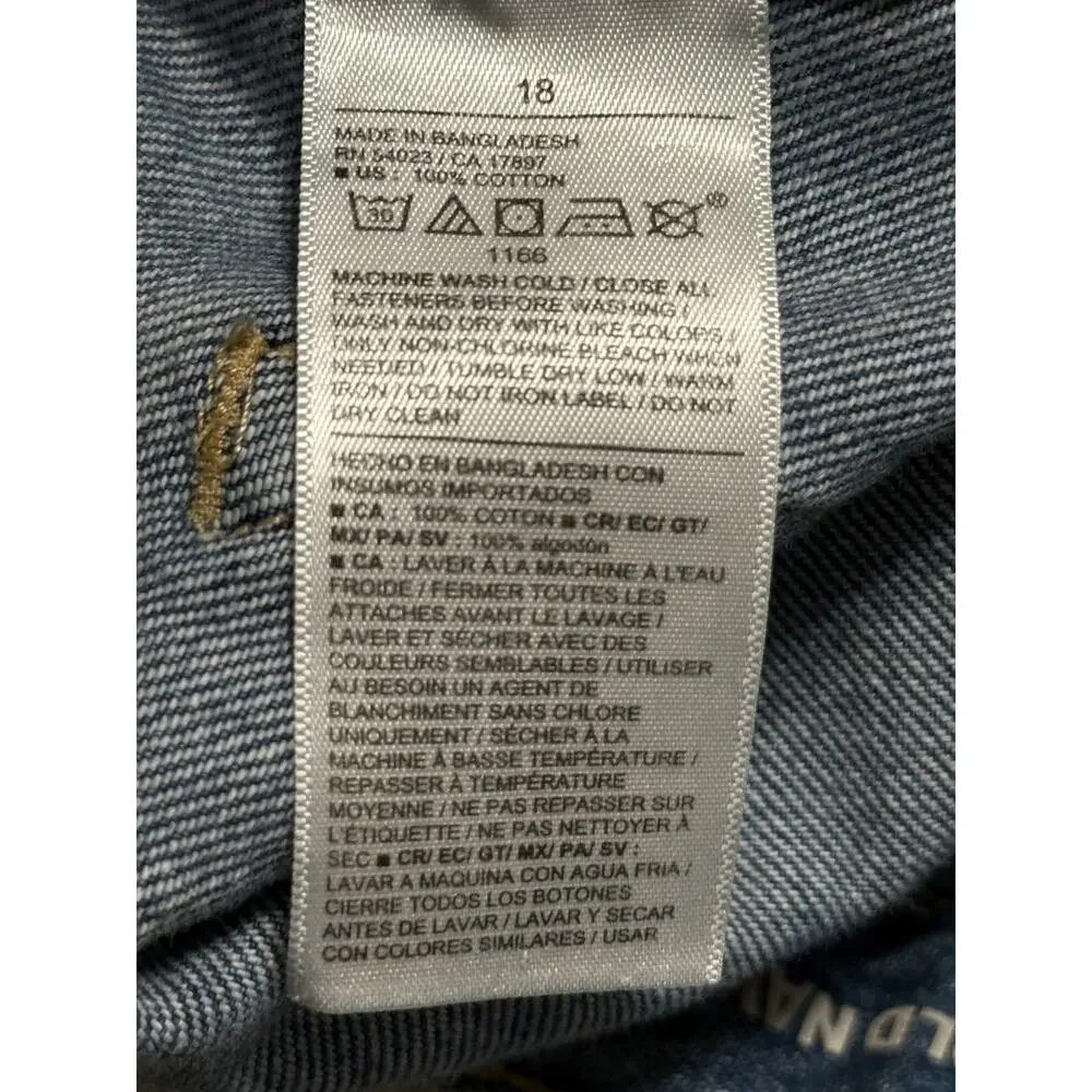 Girl's Old Navy High-Rise Barrel Leg Jeans, Size 18